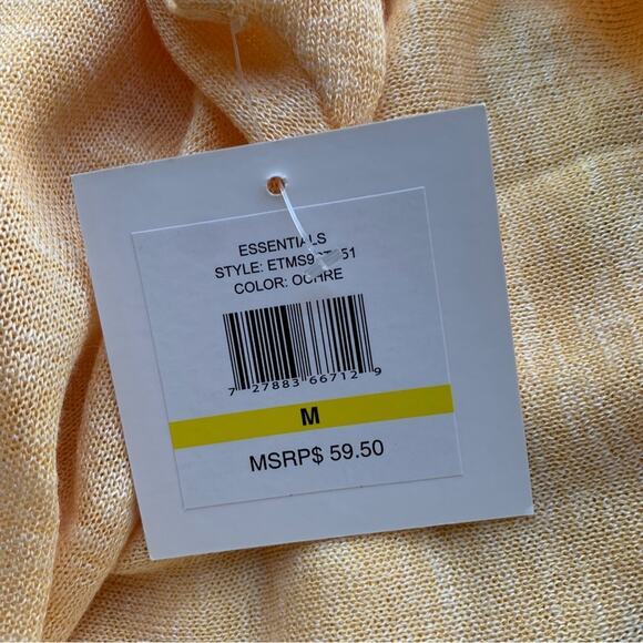 NWT Ellen Tracy Essentials Yellow Dolman Sleeve Draped Knit Sweater.  Size M - Picture 9 of 11